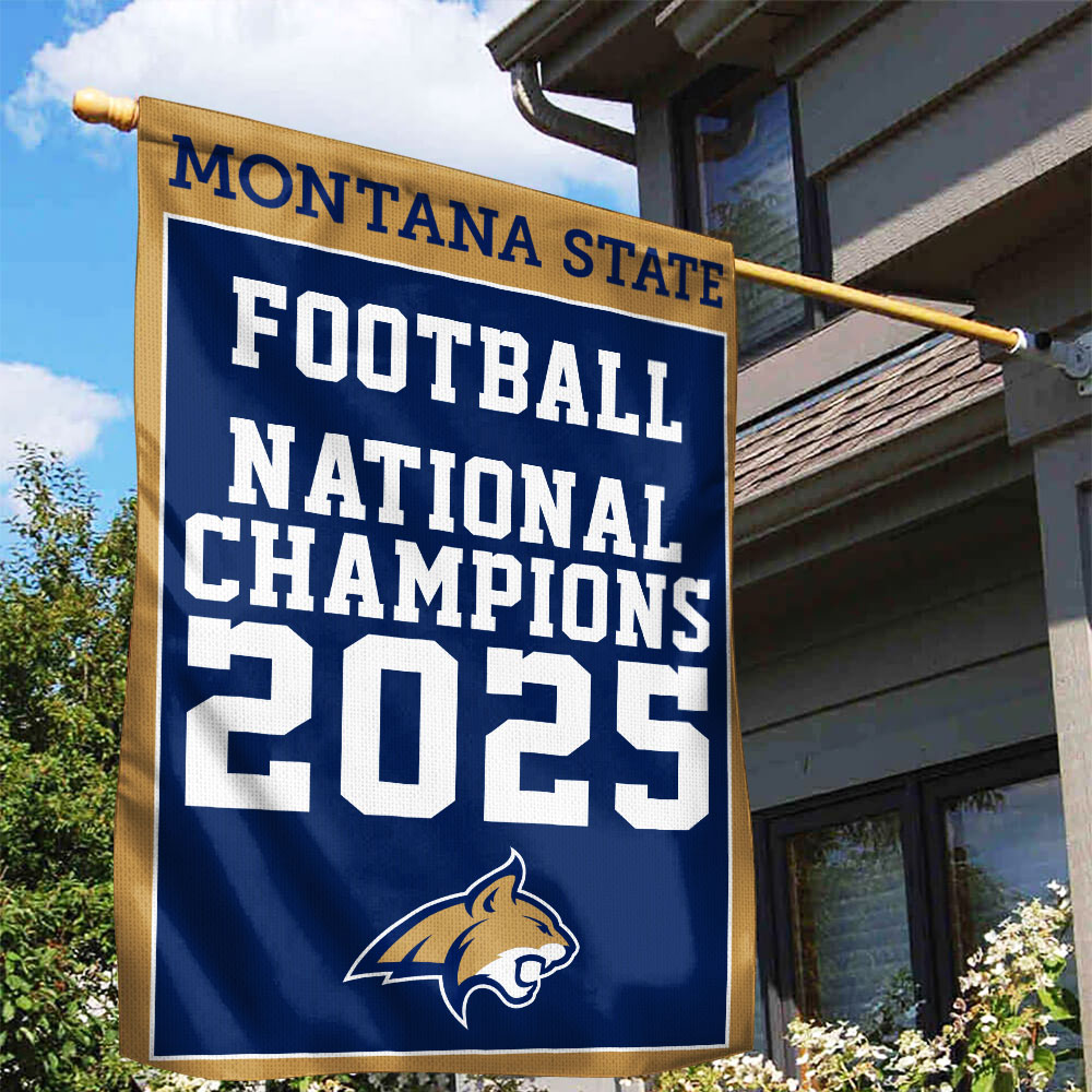 Montana State Bobcats Football 2025 National Champions Double-side Garden Flag – MAITM15083