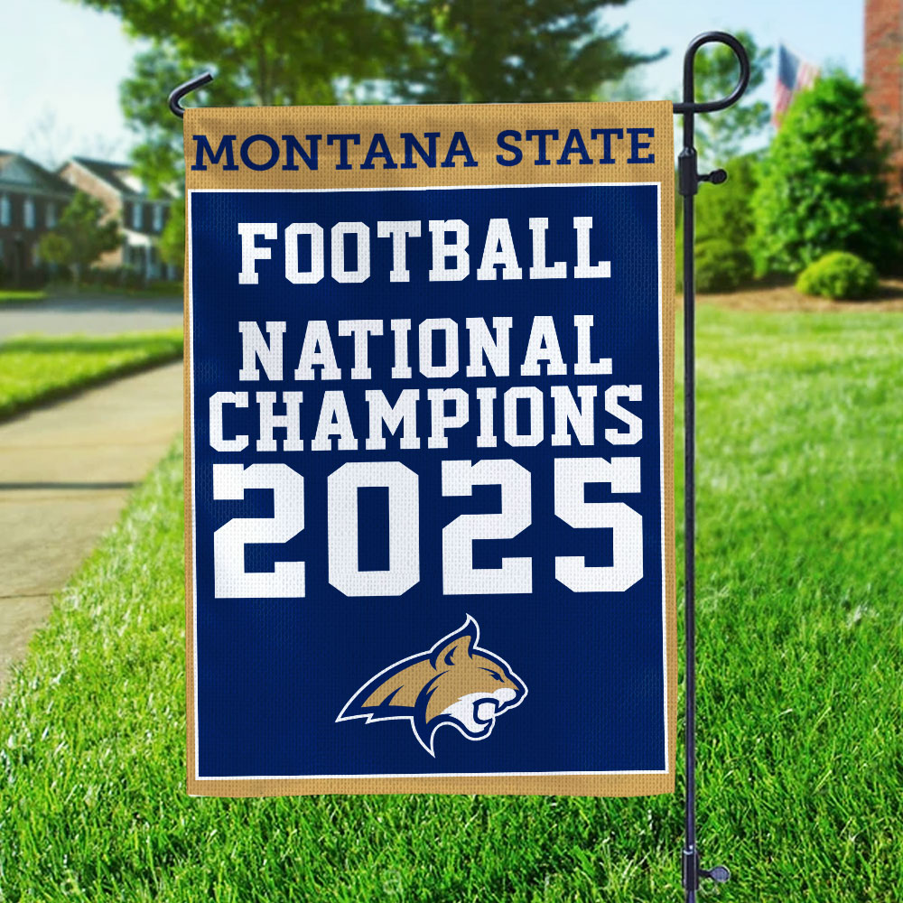 Montana State Bobcats Football 2025 National Champions Double-side Garden Flag – MAITM15083