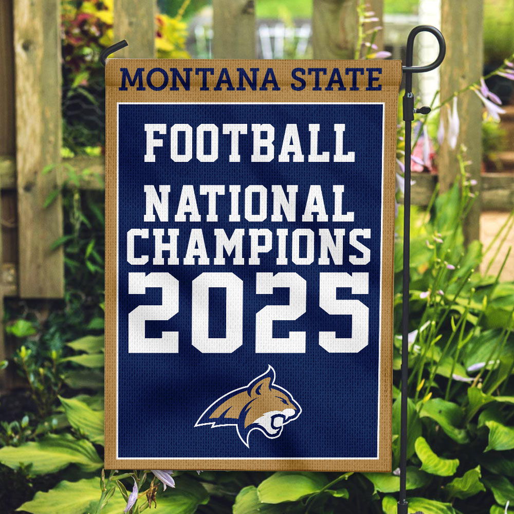 Montana State Bobcats Football 2025 National Champions Double-side Garden Flag – MAITM15083