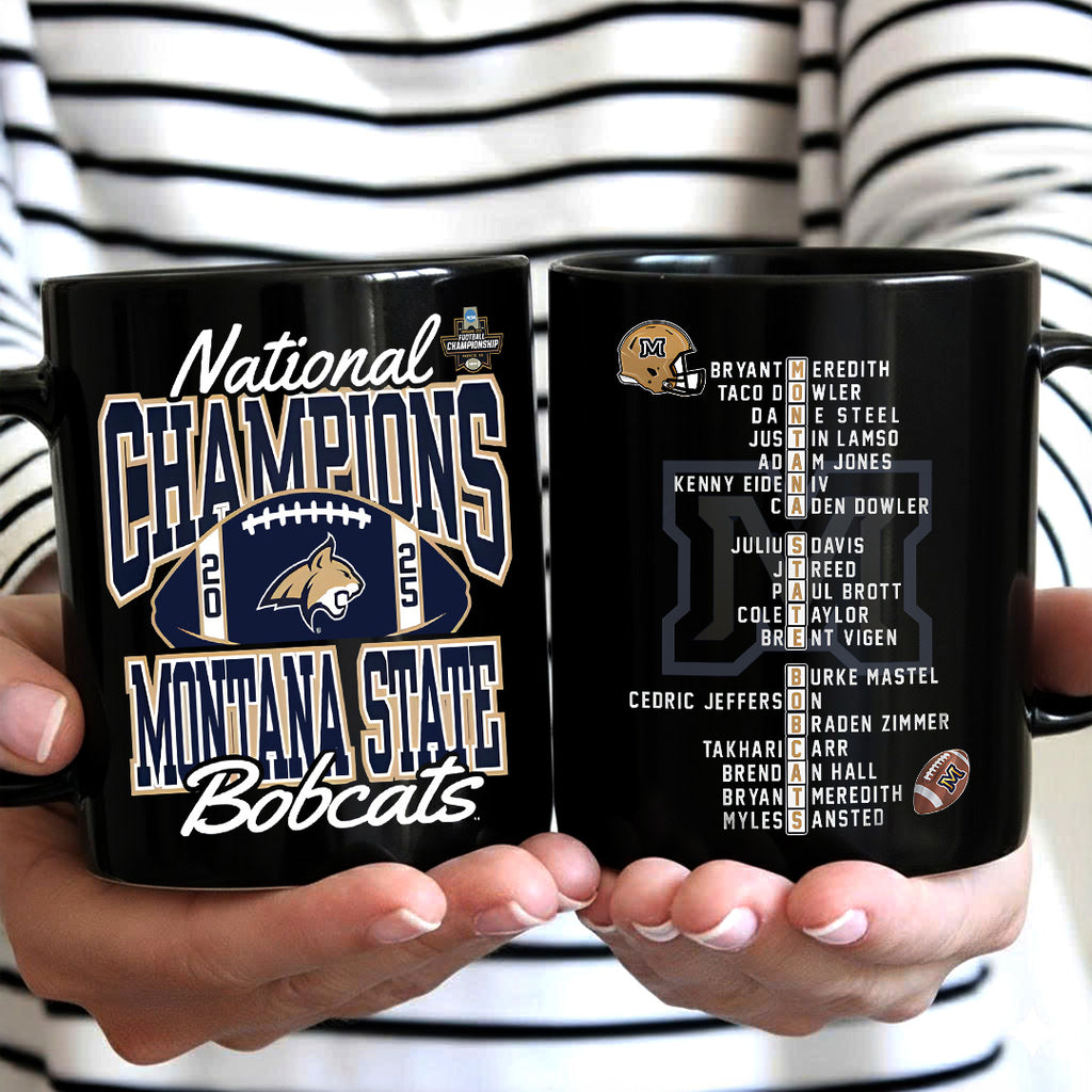 Montana State Bobcats Football 2025 National Champions Ceramic Mug – MAITM14552