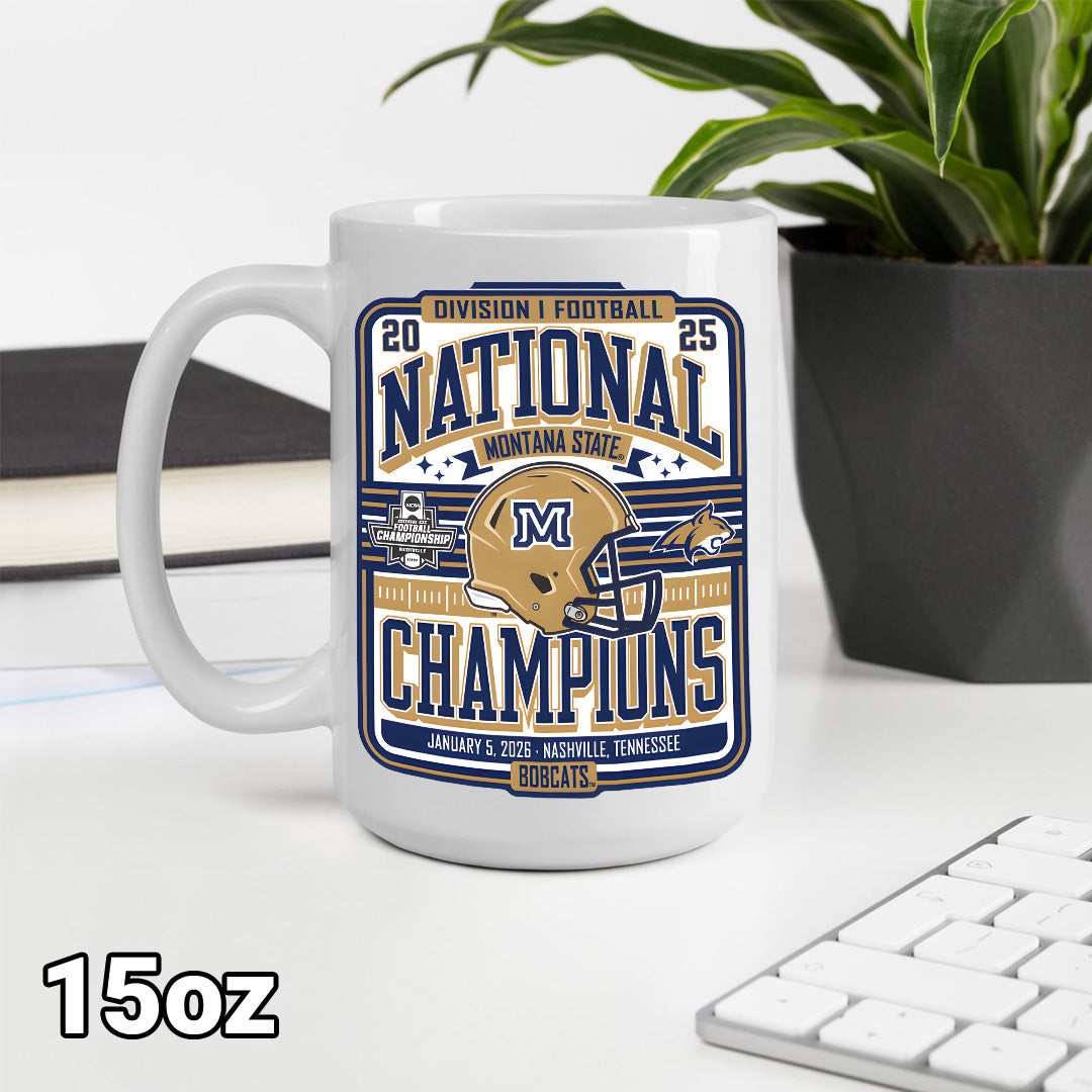 Montana State Bobcats Football 2025 National Champions Ceramic Mug – MAITM14556