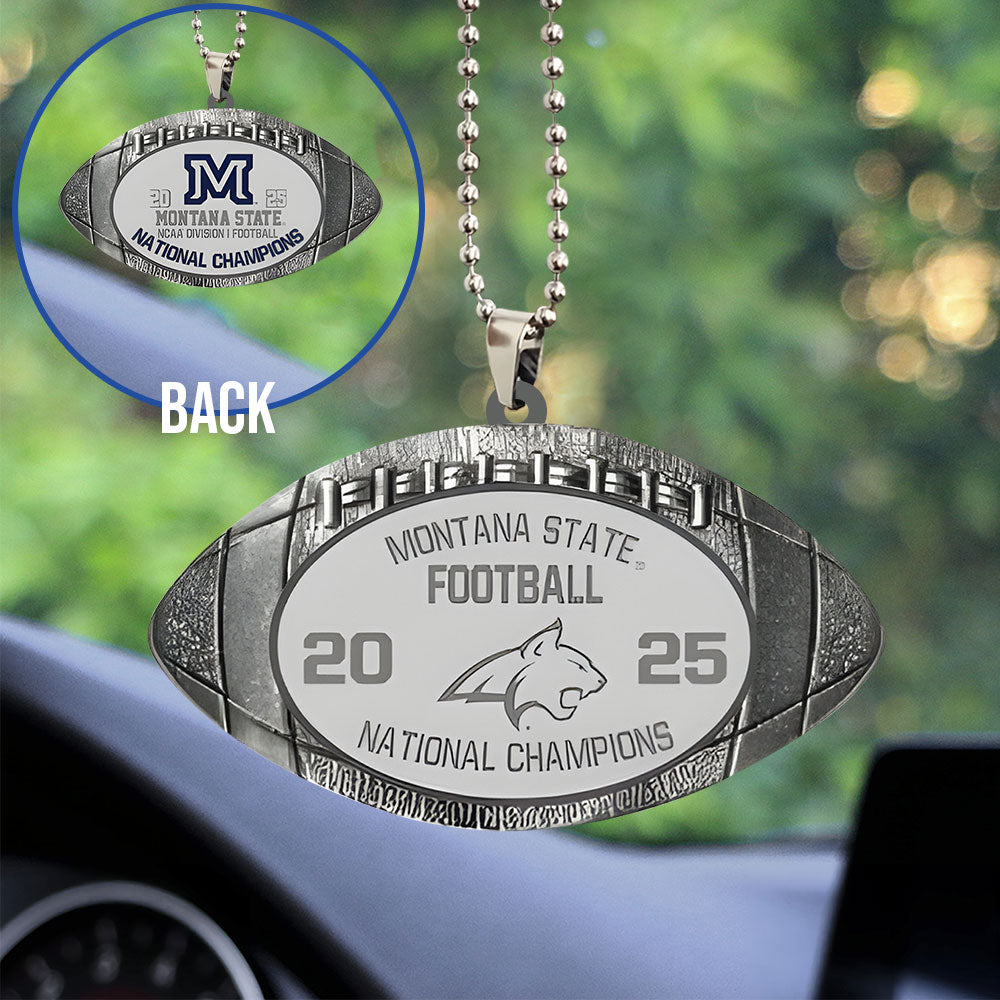 Montana State Bobcats Football 2025 National Champions Custom shape 2-sided Acrylic Car Ornament – MAITM14482