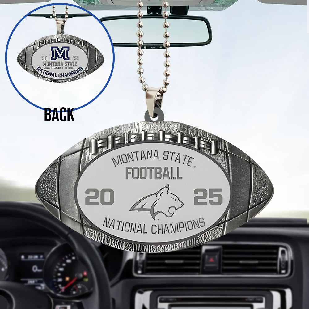 Montana State Bobcats Football 2025 National Champions Custom shape 2-sided Acrylic Car Ornament – MAITM14482