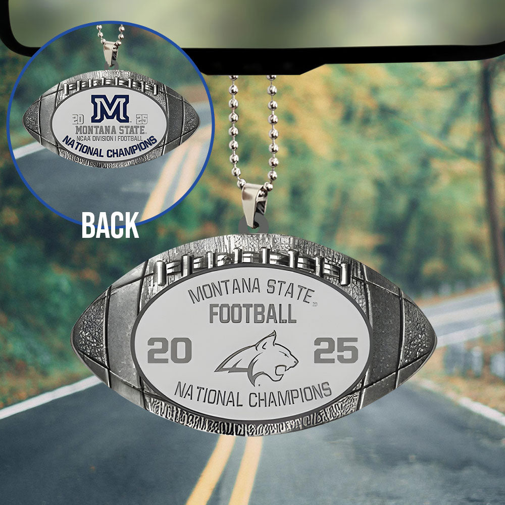 Montana State Bobcats Football 2025 National Champions Custom shape 2-sided Acrylic Car Ornament – MAITM14482
