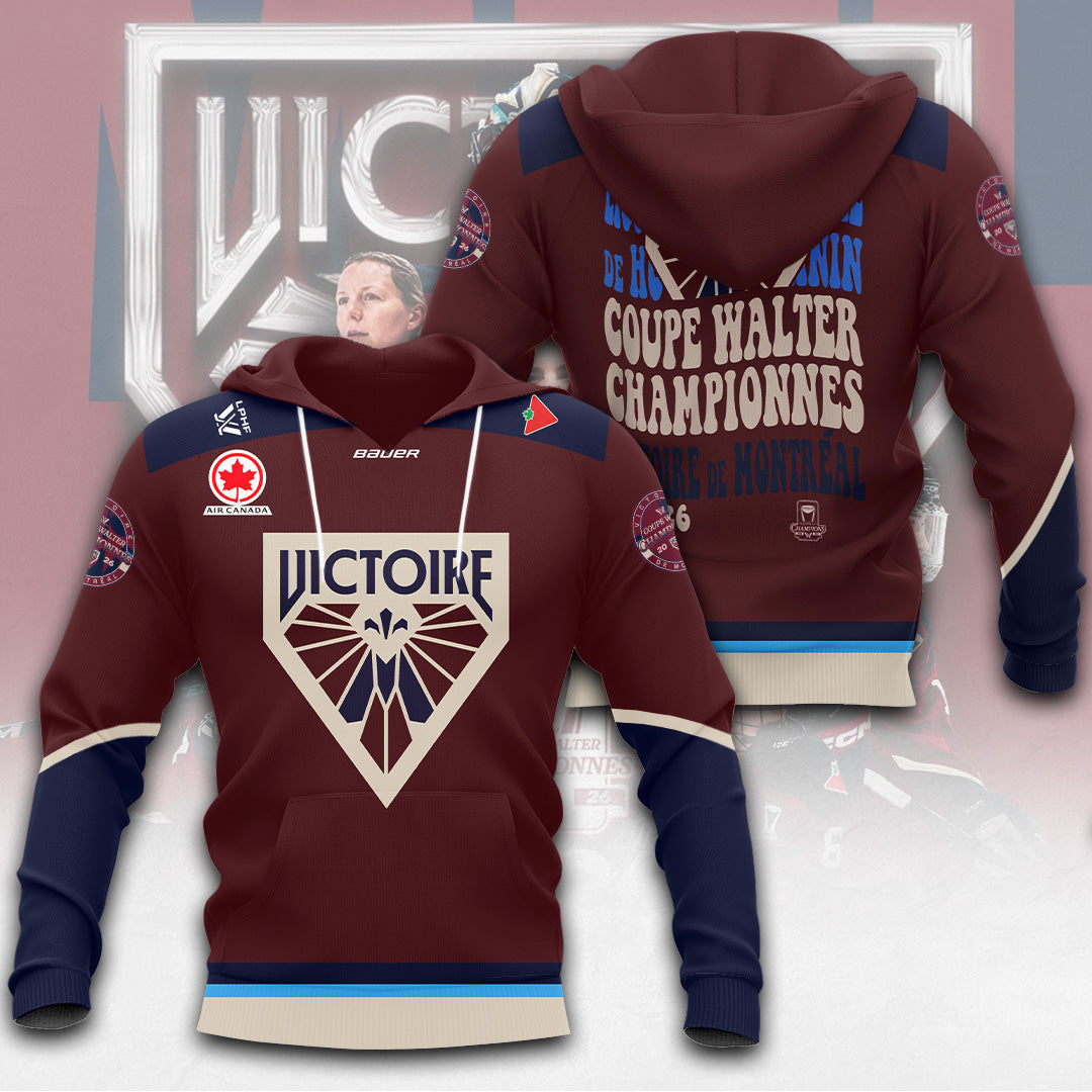 Montreal Victoire PWHL Champions 2026 3D Apparel – TANTN23104