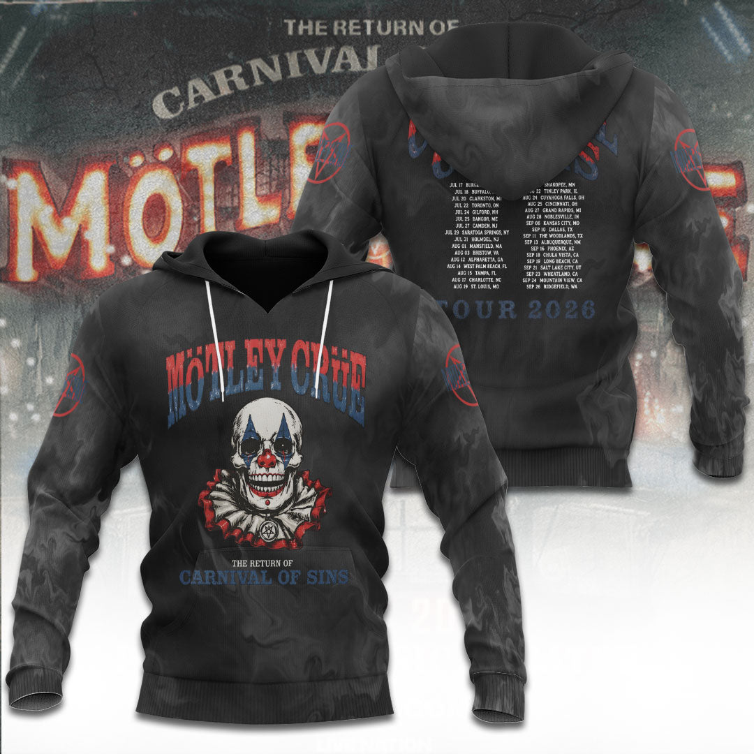 Mötley Crüe Tour 2026 3D Apparel – TANTN24437