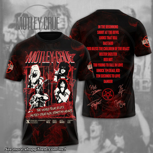 Mötley Crüe 3D Apparel – HUANNM 1855