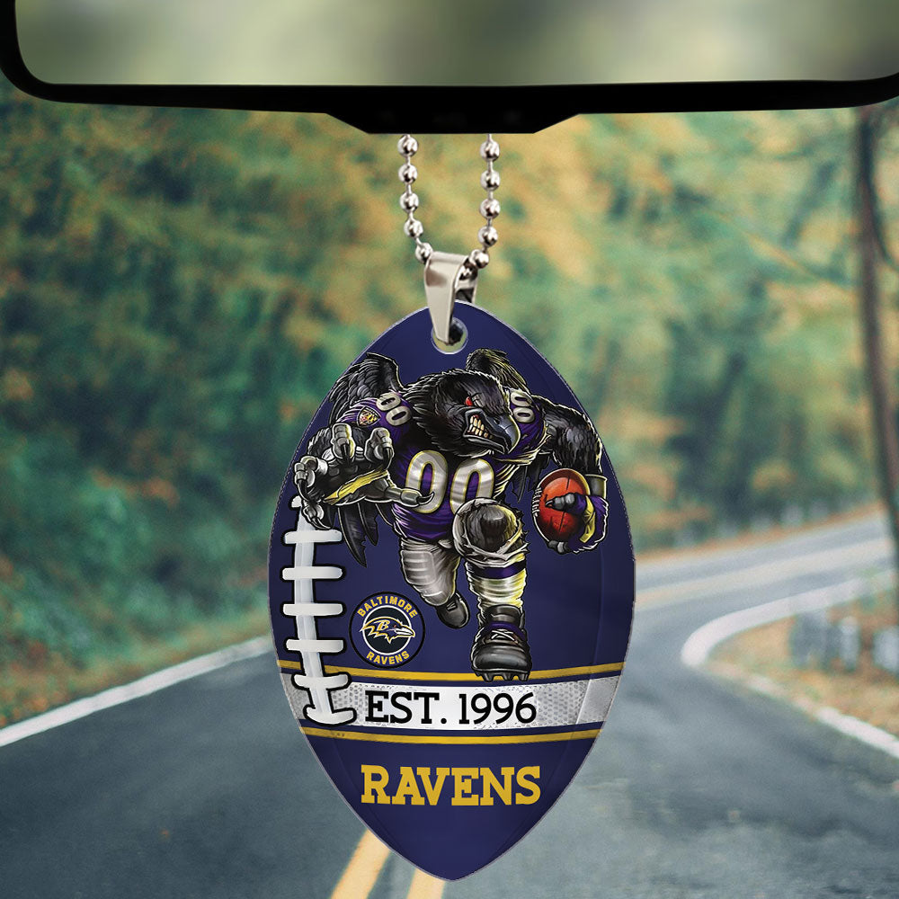 Baltimore Ravens Custom shape 2-sided Acrylic Car Ornament – TMTHU860