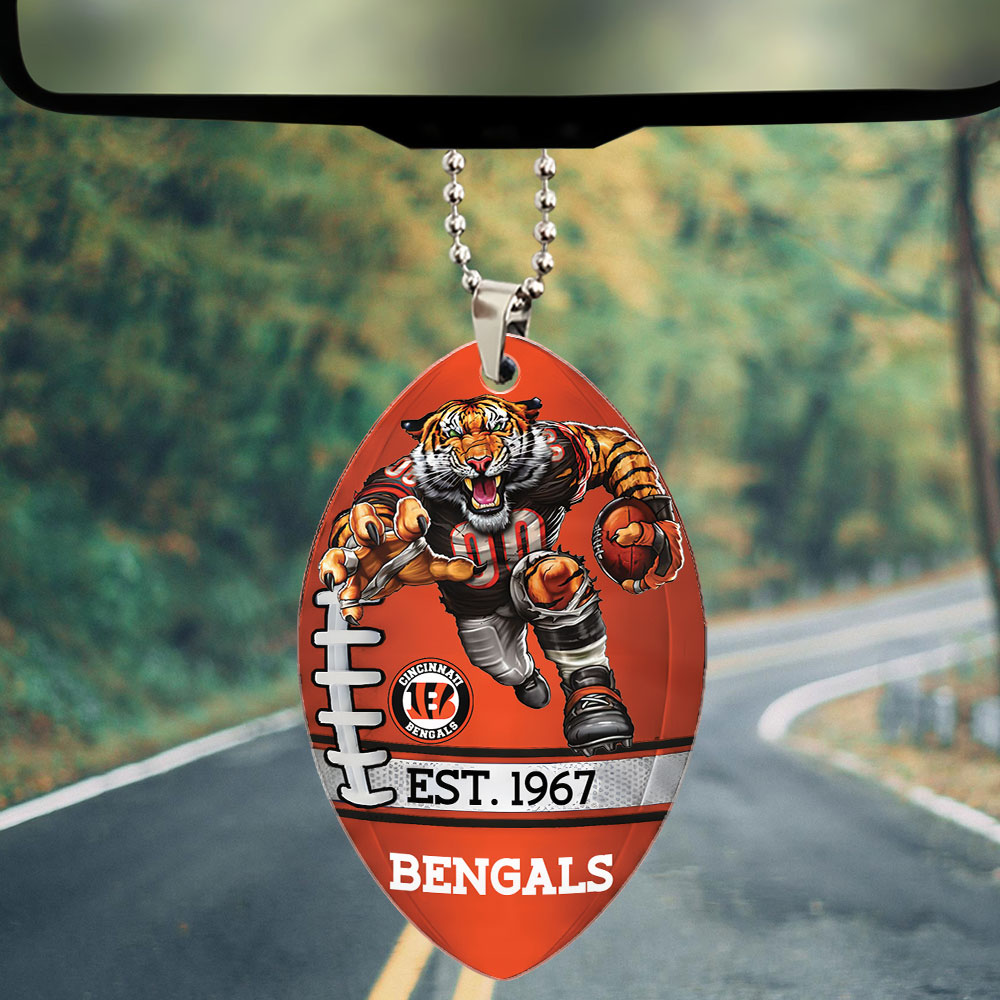 Cincinnati Bengals Custom shape 2-sided Acrylic Car Ornament – TMTHU864