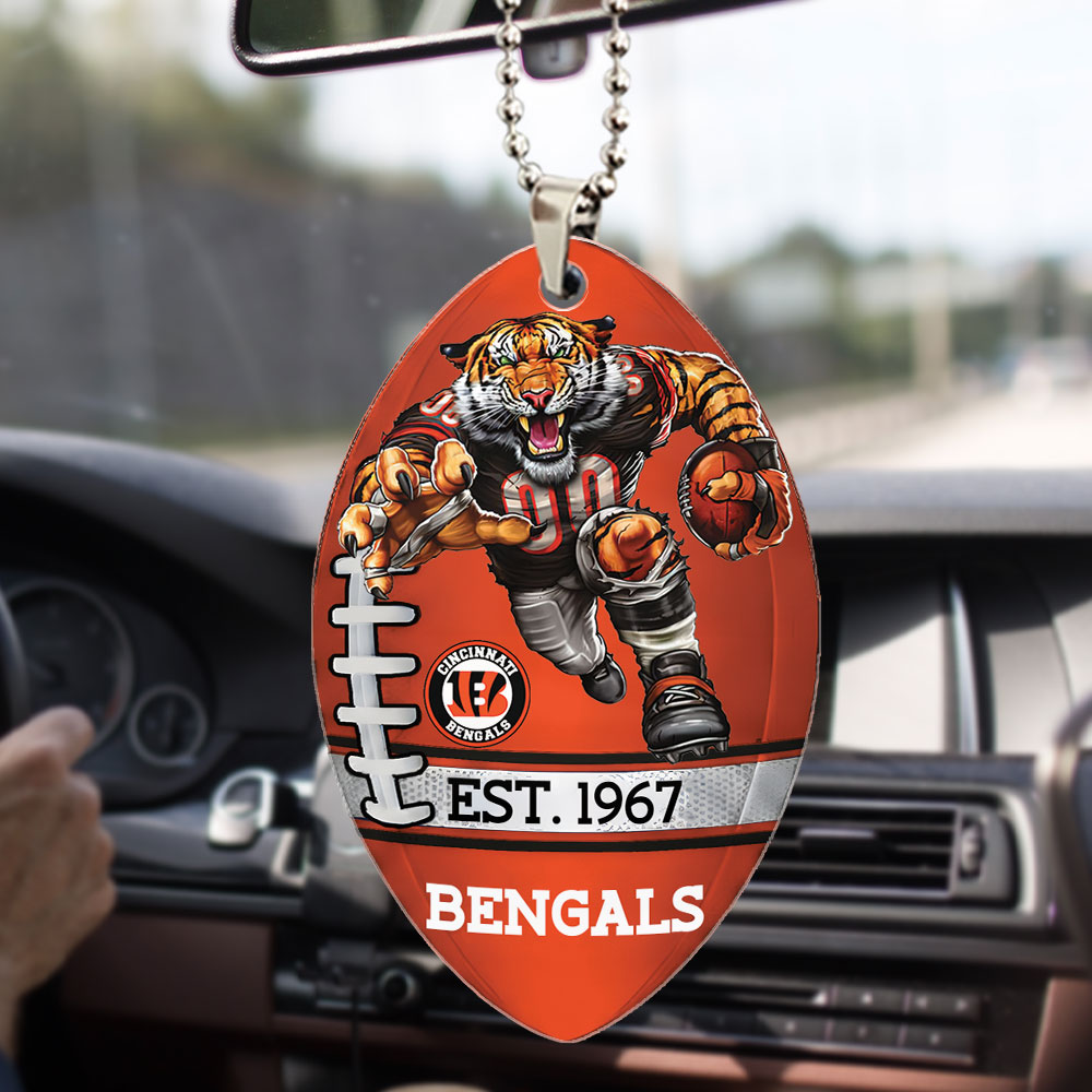 Cincinnati Bengals Custom shape 2-sided Acrylic Car Ornament – TMTHU864