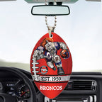 Denver Broncos Custom shape 2-sided Acrylic Car Ornament – TMTHU867