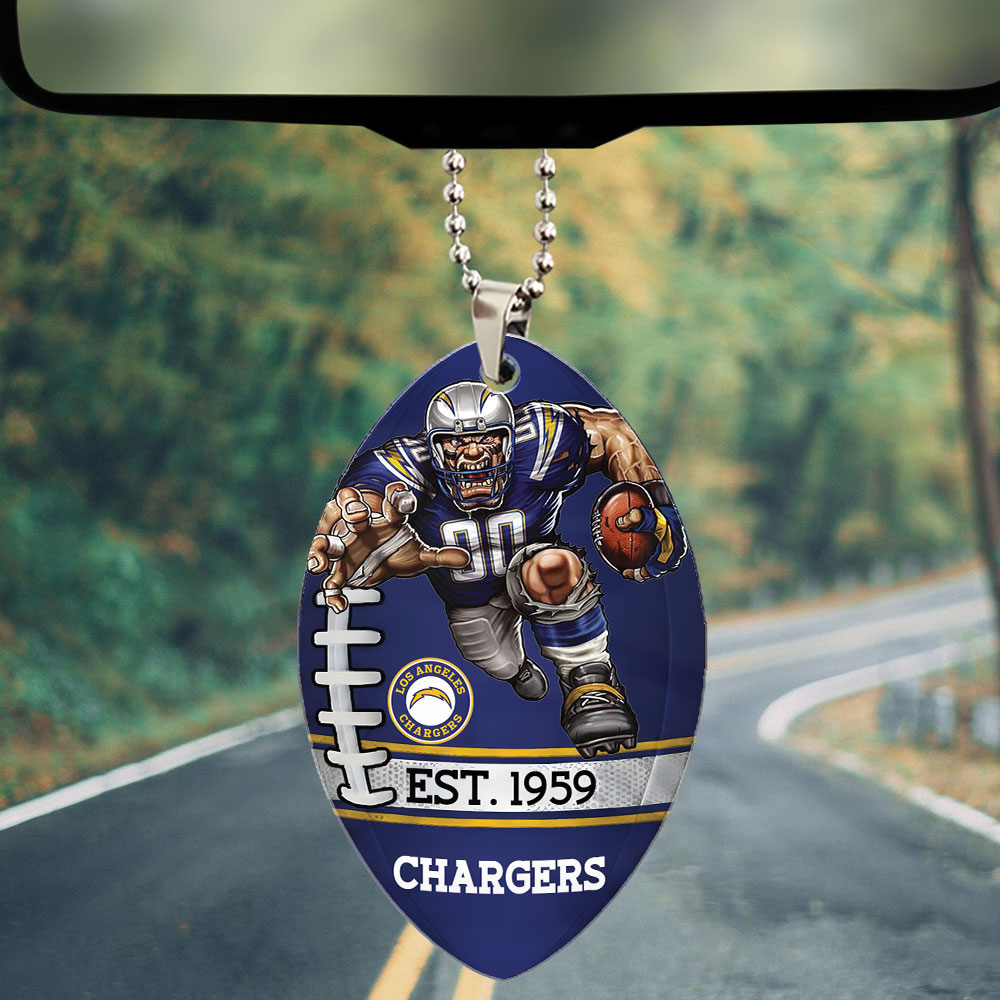 Los Angeles Chargers Custom shape 2-sided Acrylic Car Ornament – TMTHU875