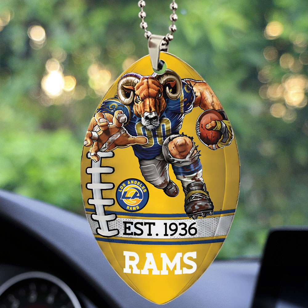 Los Angeles Rams Custom shape 2-sided Acrylic Car Ornament – TMTHU876
