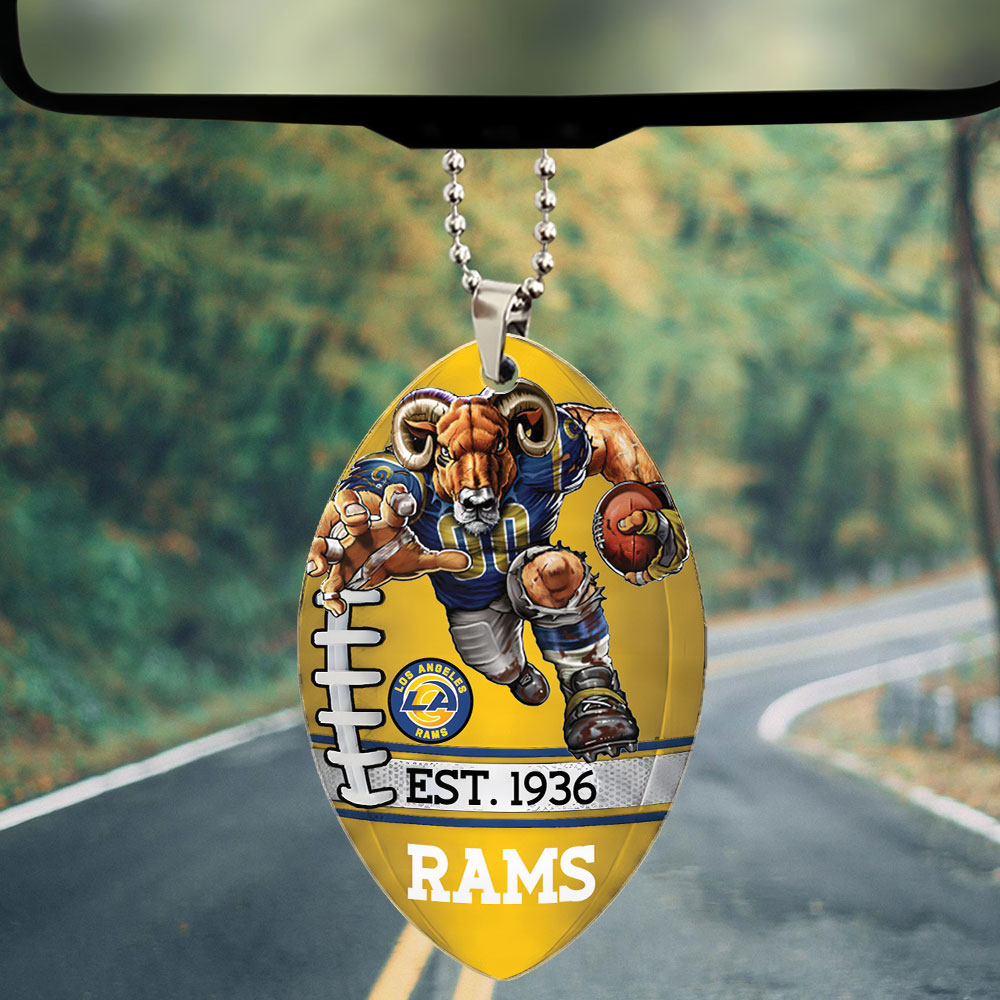 Los Angeles Rams Custom shape 2-sided Acrylic Car Ornament – TMTHU876