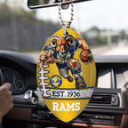 Los Angeles Rams Custom shape 2-sided Acrylic Car Ornament – TMTHU876