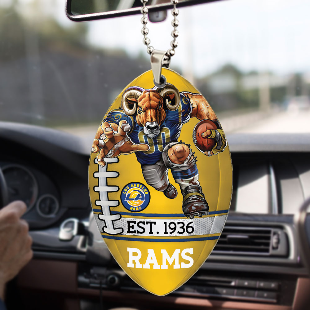 Los Angeles Rams Custom shape 2-sided Acrylic Car Ornament – TMTHU876