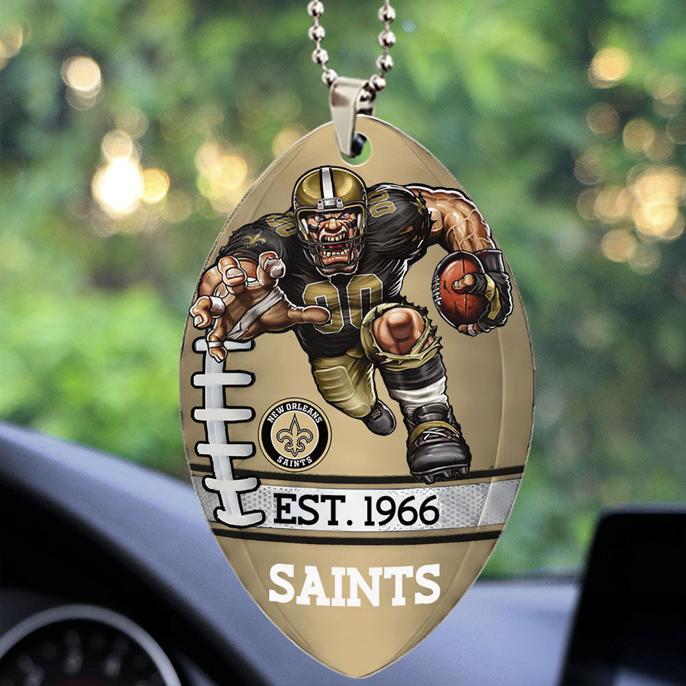 New Orleans Saints Custom shape 2-sided Acrylic Car Ornament – TMTHU880
