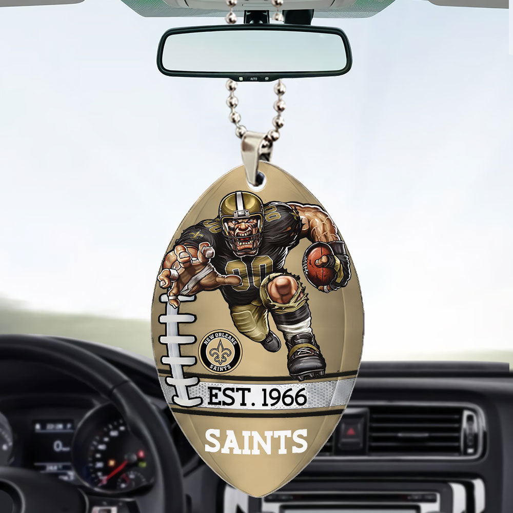 New Orleans Saints Custom shape 2-sided Acrylic Car Ornament – TMTHU880