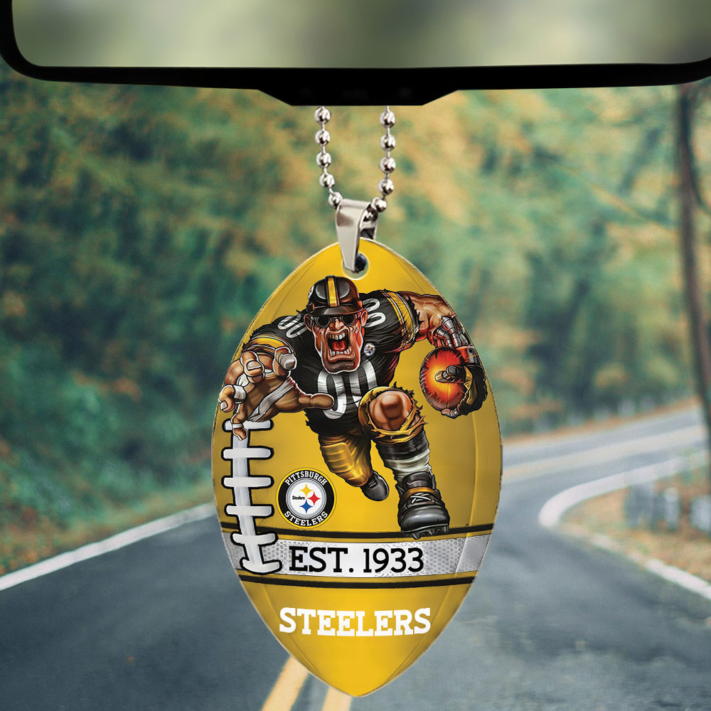 Pittsburgh Steelers Custom shape 2-sided Acrylic Car Ornament – TMTHU884