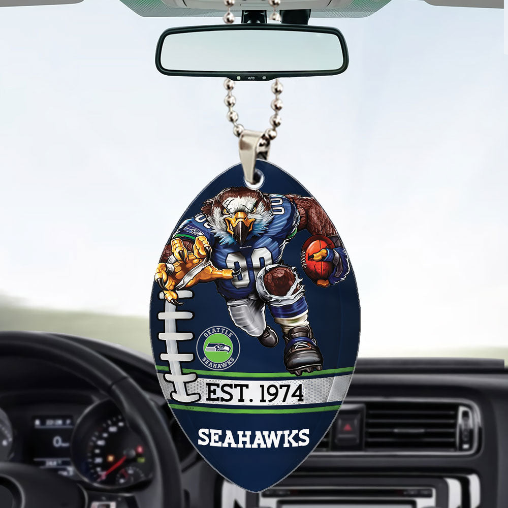 Seattle Seahawks Custom shape 2-sided Acrylic Car Ornament – TMTHU886
