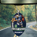 Seattle Seahawks Custom shape 2-sided Acrylic Car Ornament – TMTHU886