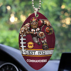 Washington Commanders Custom shape 2-sided Acrylic Car Ornament – TMTHU889