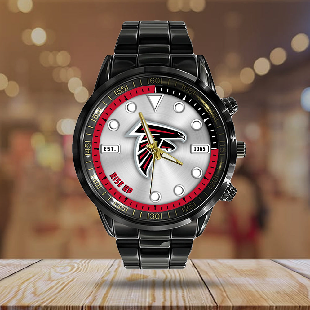 Atlanta Falcons Black Stainless Steel Watch – HOATT12933