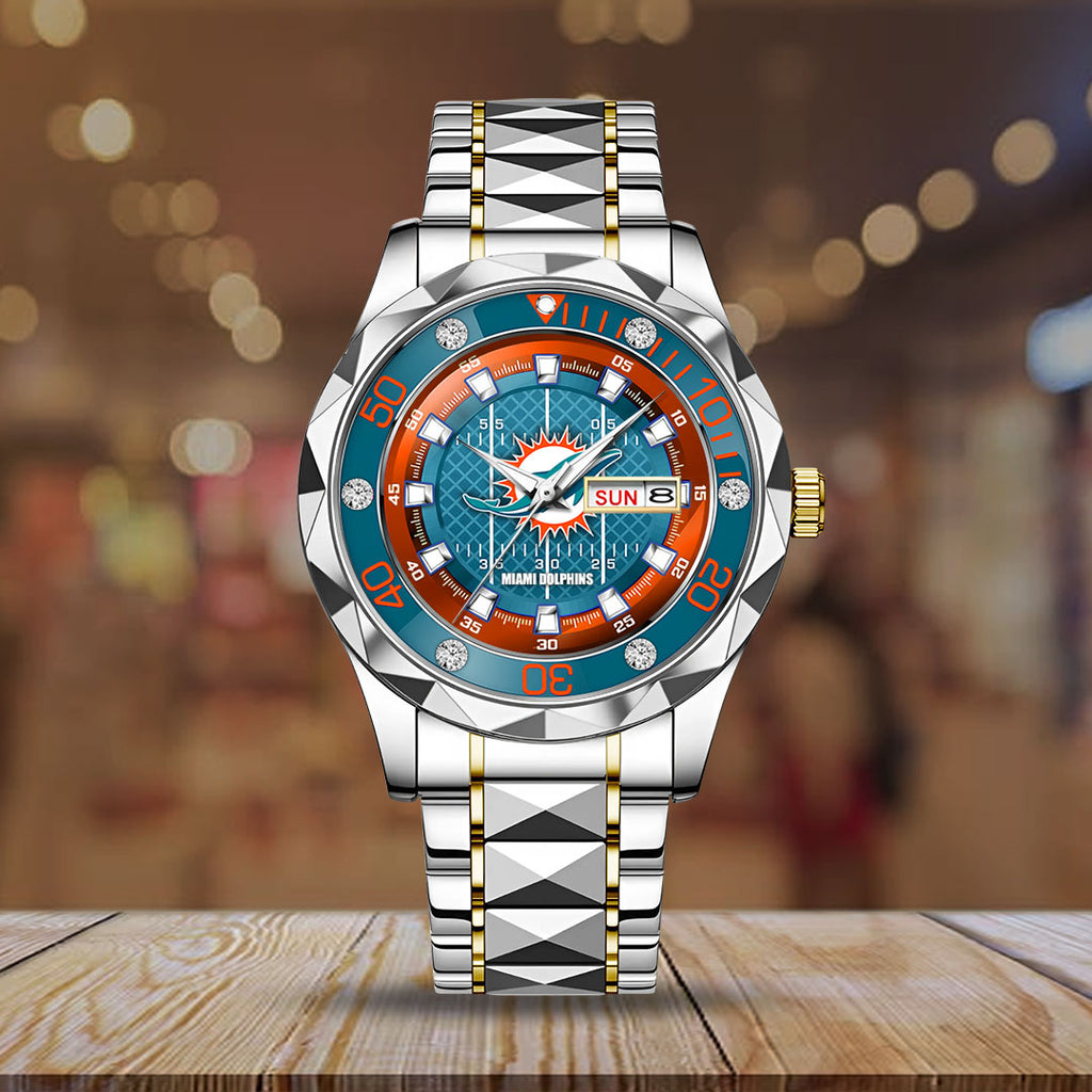 Miami Dolphins Alloy Luxury Quartz Watch – TMTHU910