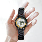 Green Bay Packers Black Stainless Steel Watch – HOATT12943
