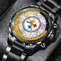 Pittsburgh Steelers Black Stainless Steel Watch – HOATT12958