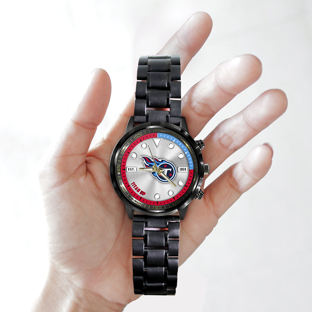 Tennessee Titans Black Stainless Steel Watch – HOATT12962