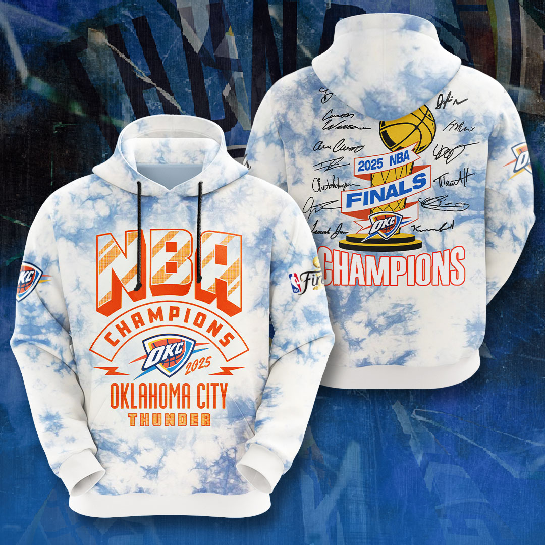 Oklahoma City Thunder 2025 NBA Champions 3D Apparel – NGHIAVT 2884