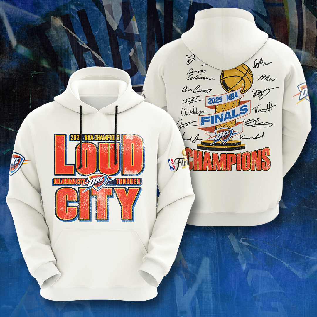 Oklahoma City Thunder 2025 NBA Champions 3D Apparel – NGHIAVT 2914