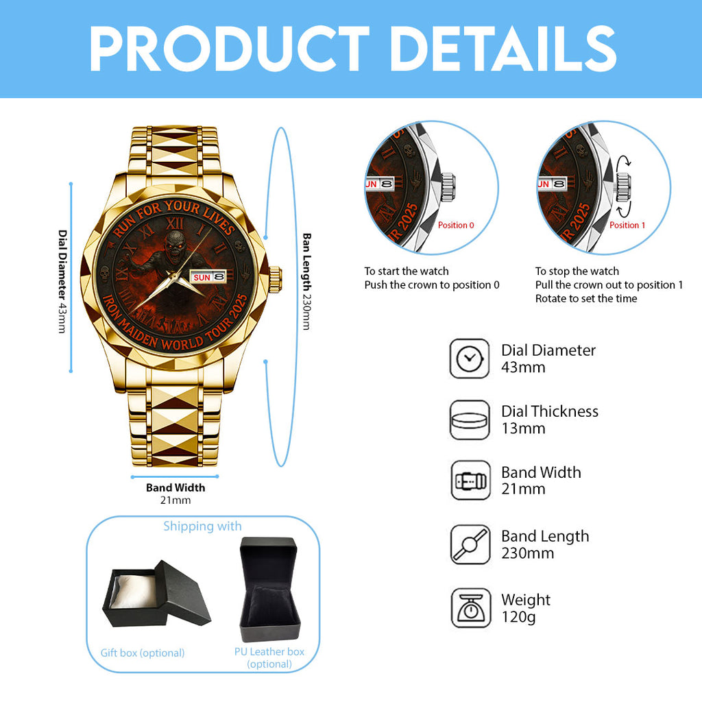 Iron Maiden Alloy Luxury Quartz Watch – NGHIAVT 3067