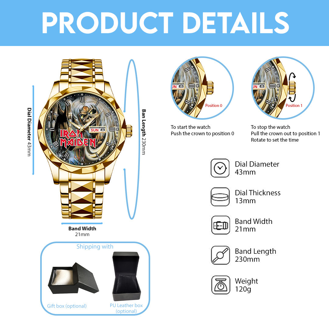 Iron Maiden Alloy Luxury Quartz Watch – NGHIAVT 3150