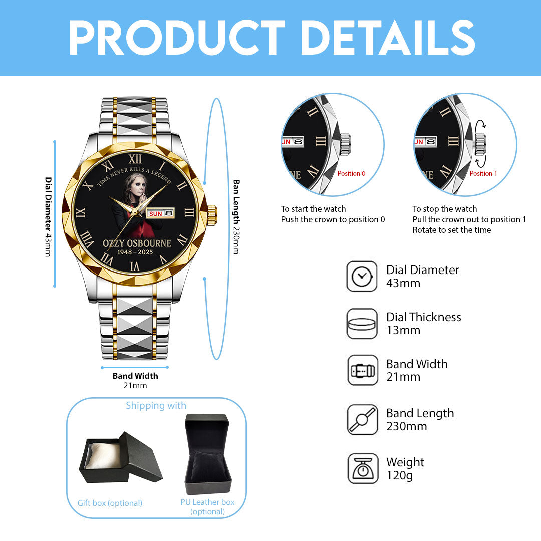 Ozzy Osbourne Alloy Luxury Quartz Watch – NGHIAVT 3261