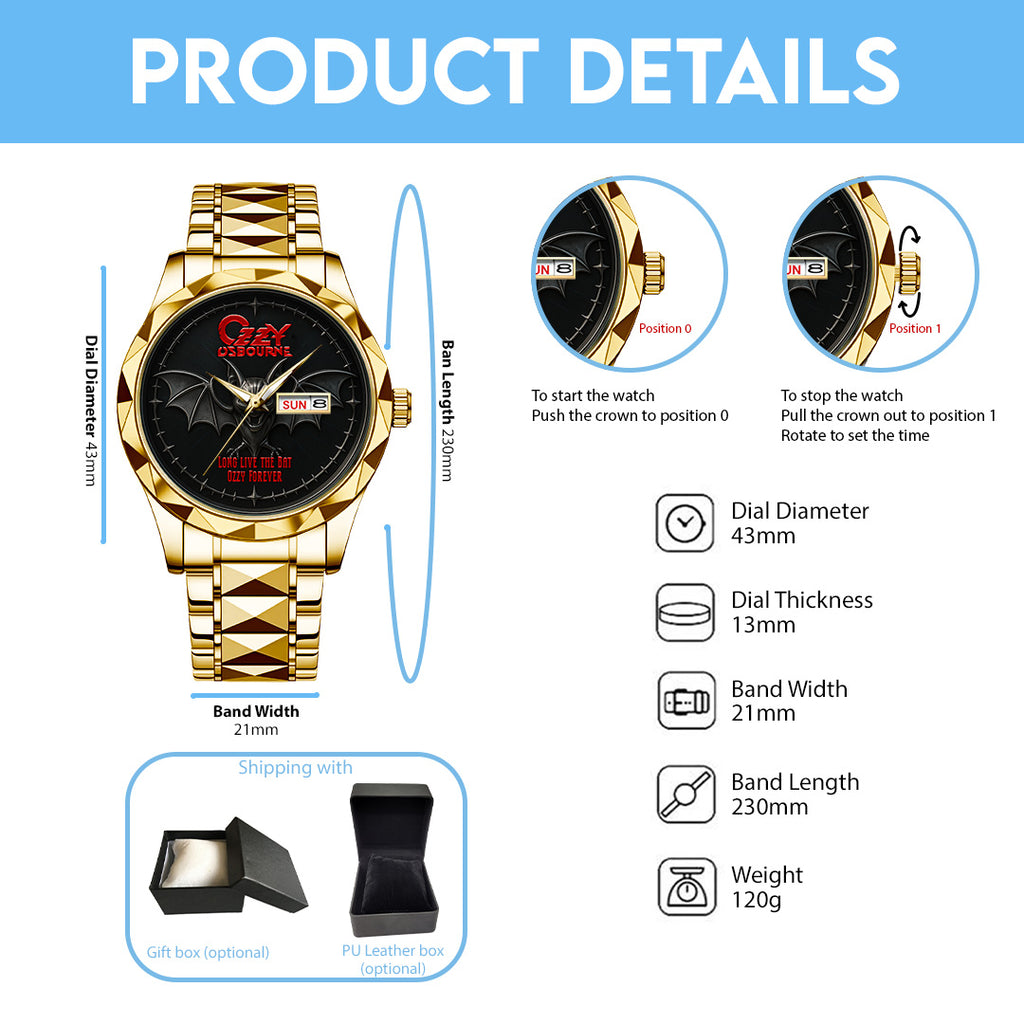 Ozzy Osbourne Alloy Luxury Quartz Watch – NGHIAVT 3299