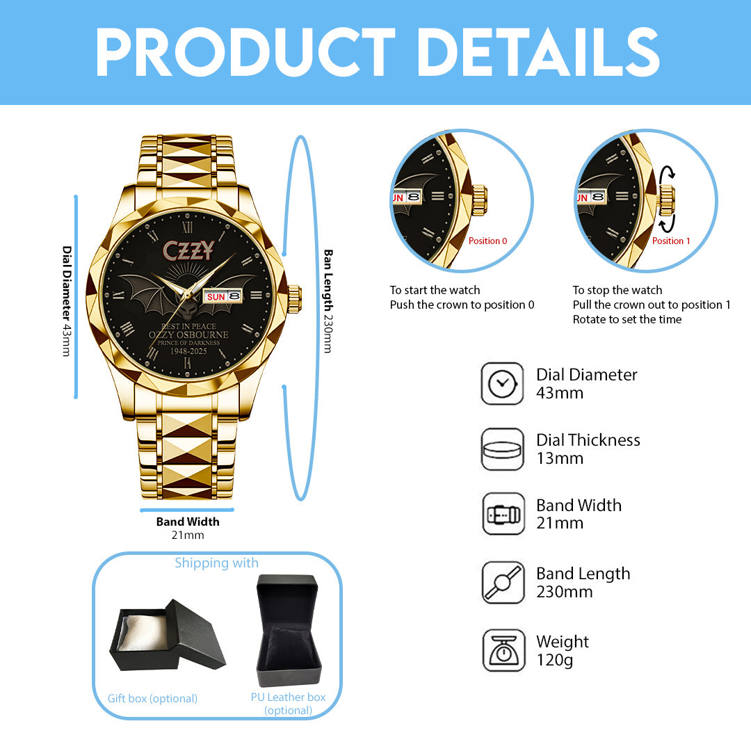 Ozzy Osbourne Alloy Luxury Quartz Watch – NGHIAVT 3300