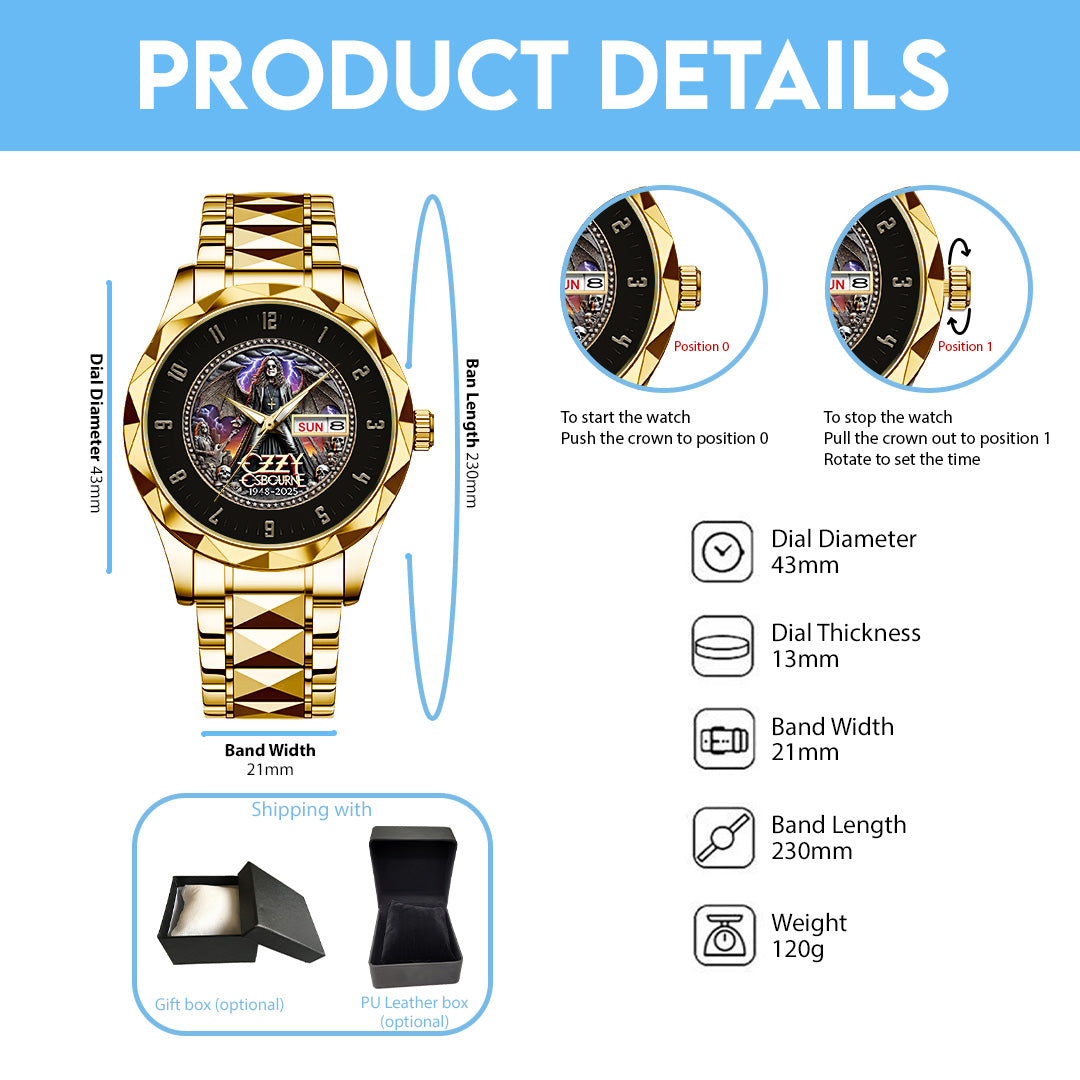 Ozzy Osbourne Alloy Luxury Quartz Watch – NGHIAVT 3346