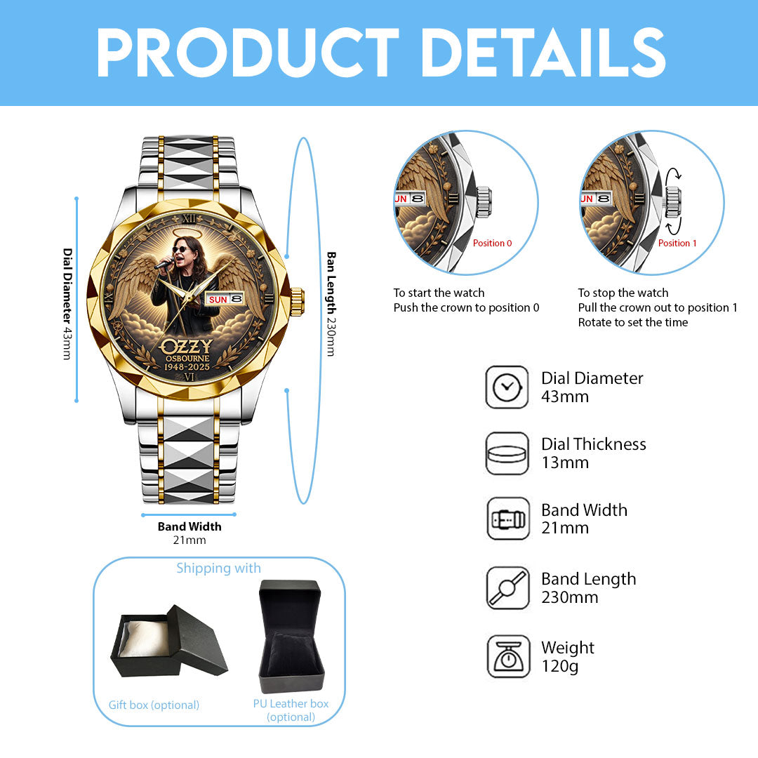 Ozzy Osbourne Alloy Luxury Quartz Watch – NGHIAVT3709