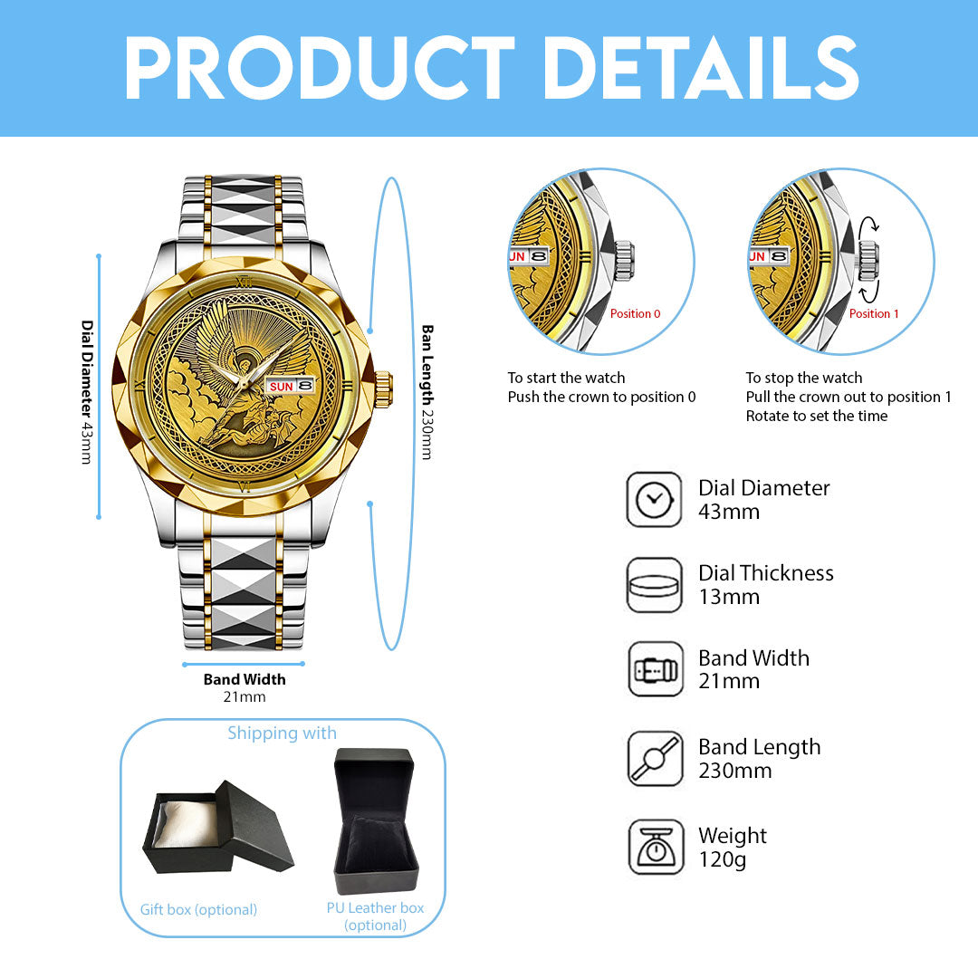 The Archangel Michael Alloy Luxury Quartz Watch – NGHIAVT3733