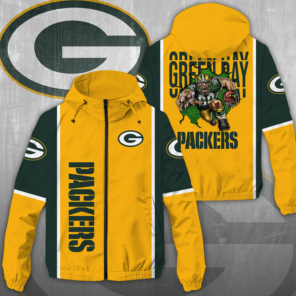 Green Bay Packers 3D Windbreaker Jacket – NGHIAVT3928