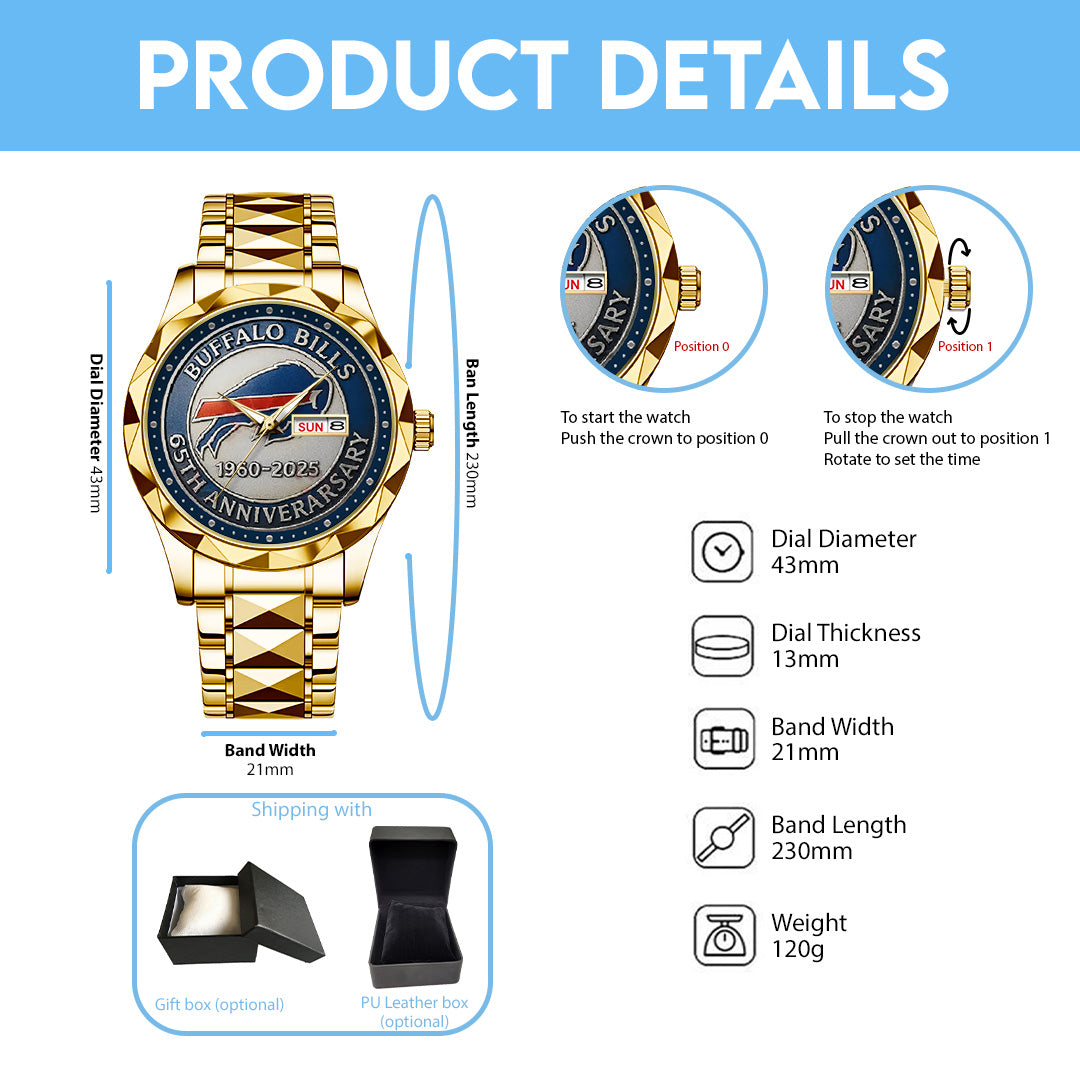 Buffalo Bills Alloy Luxury Quartz Watch – NGHIAVT4040