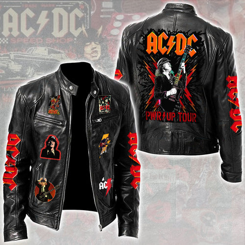 AC/DC Motorcycle Leather Jacket – NGHIAVT5501