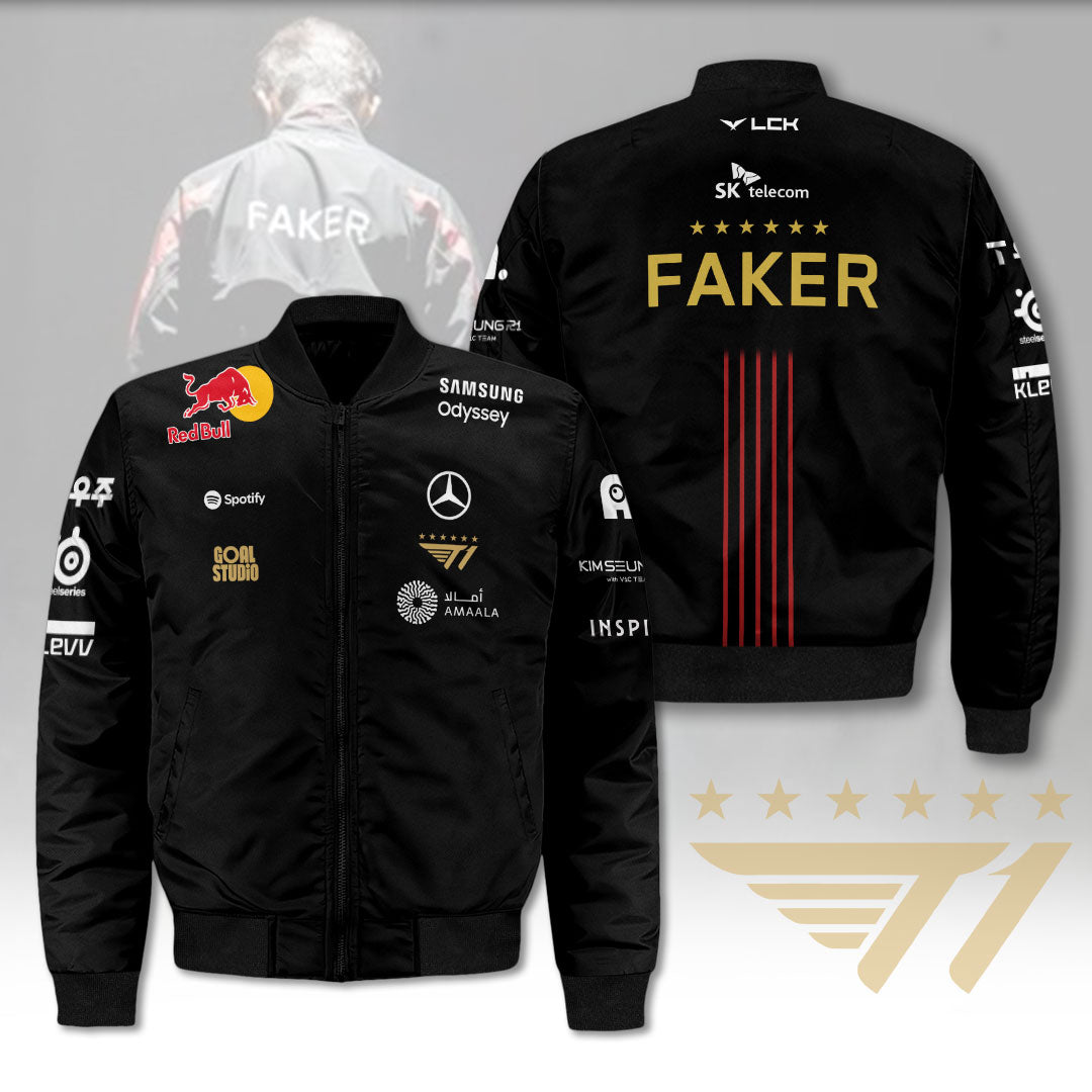 T1 x Faker 2025 3D Bomber Jacket – NGHIAVT5573