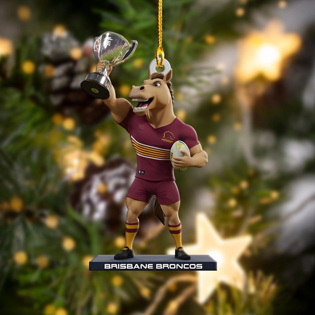 Brisbane Broncos 2025 Custom Shape 2-sided Acrylic Ornament – NGHIAVT5746