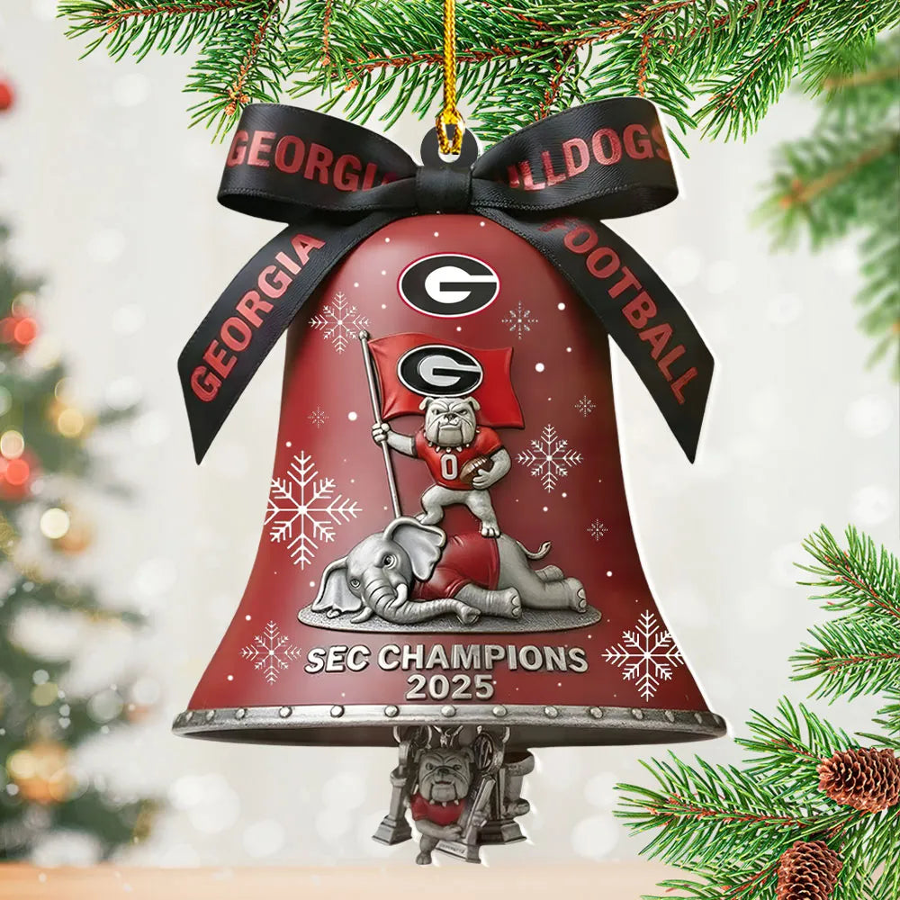 Georgia Bulldogs Football 2025 Custom Shape 2-sided Acrylic Ornament – NGHIAVT5946