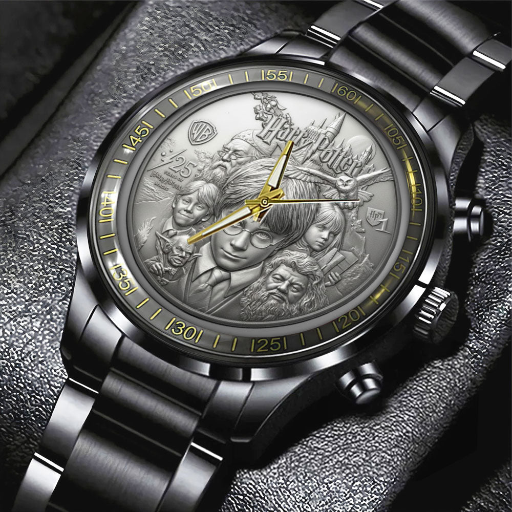 Harry Potter 25th Anniversary 2026 Black Stainless Steel Watch – NGHIAVT6037