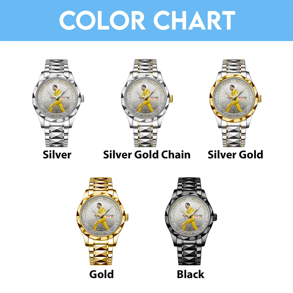 Freddie Mercury 80th Anniversary Alloy Luxury Quartz Watch – NGHIAVT6187