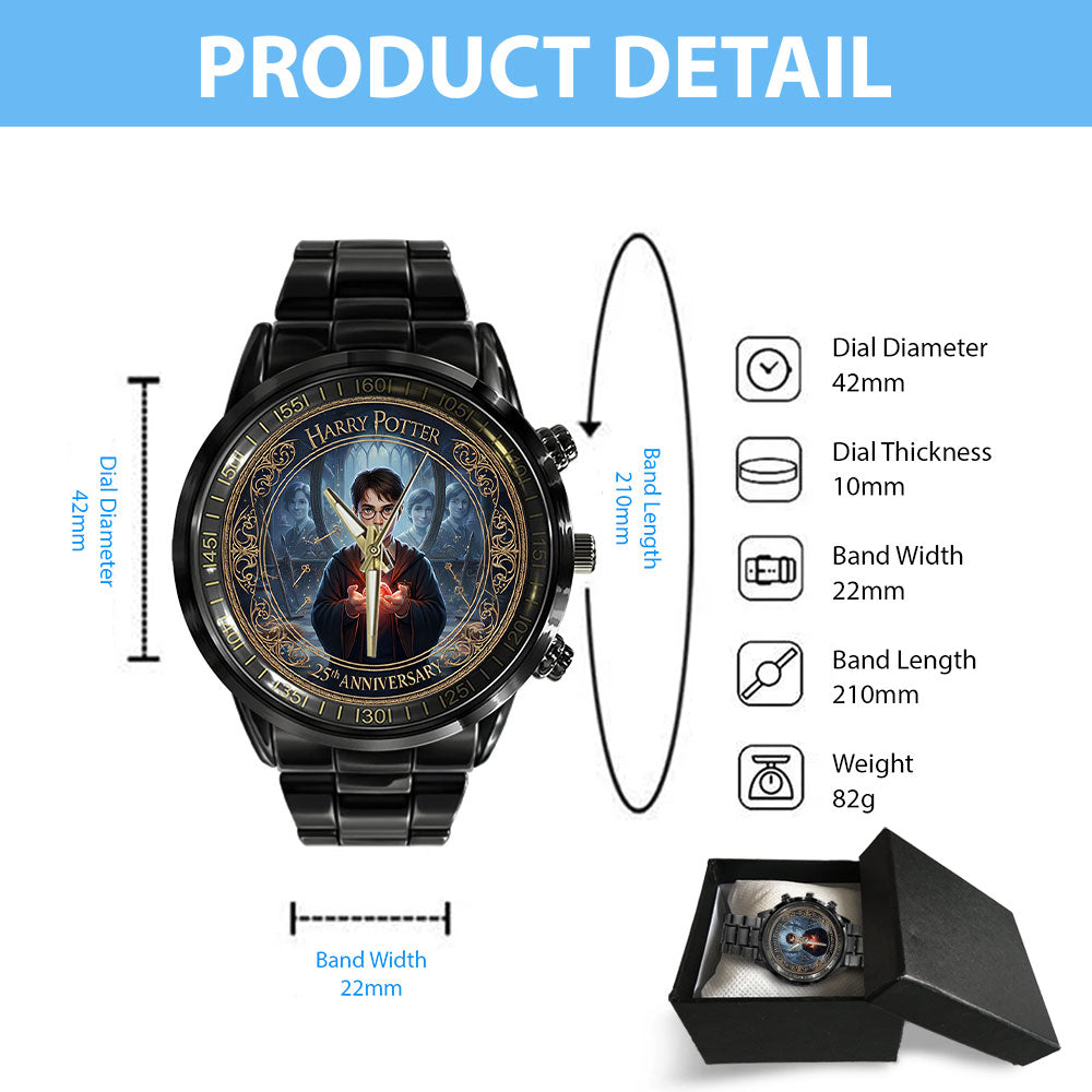 Harry Potter 25th Anniversary Black Stainless Steel Watch – NGHIAVT9241